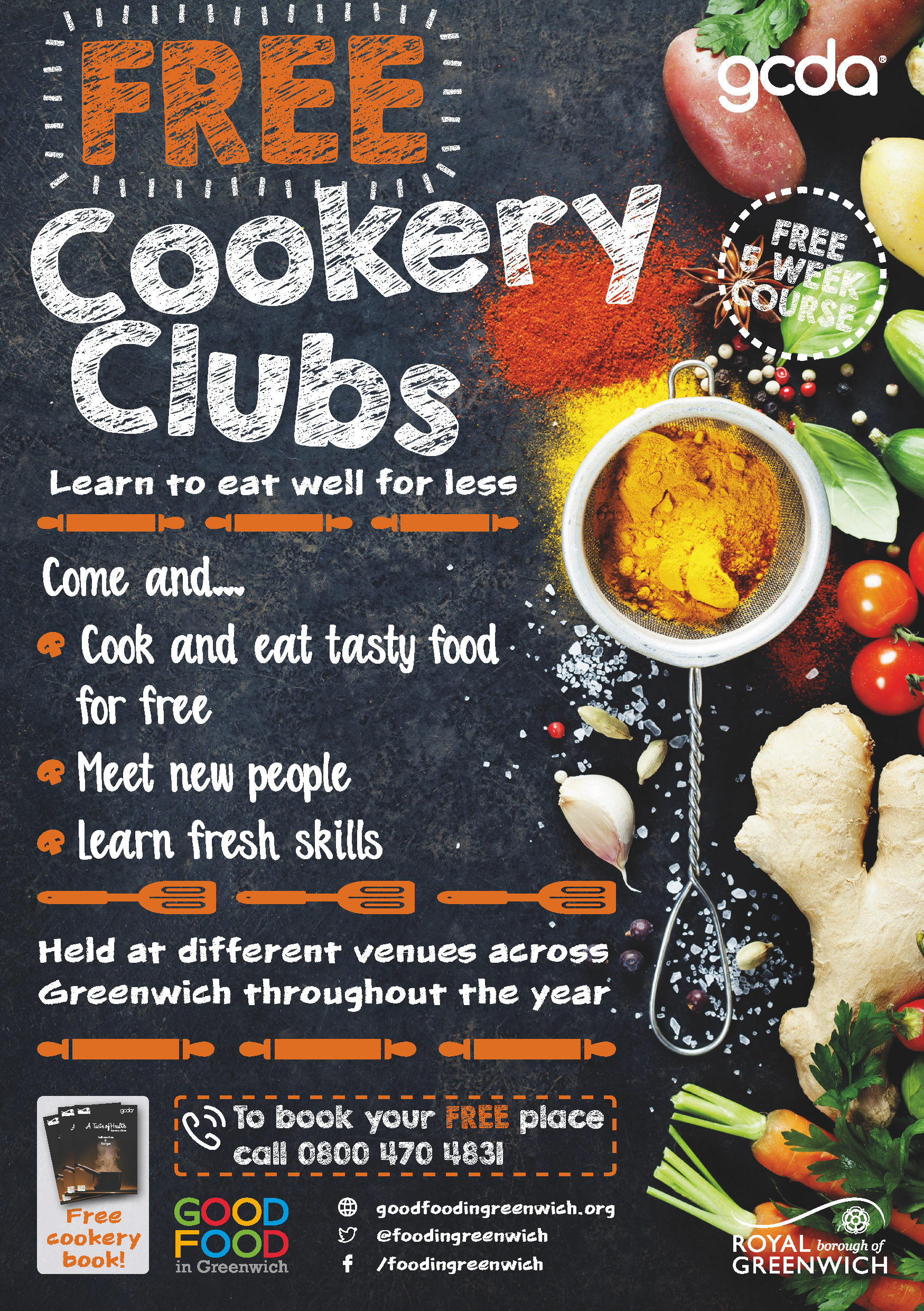 Free Greenwich Cookery Clubs - Healthy eating on a small budget.